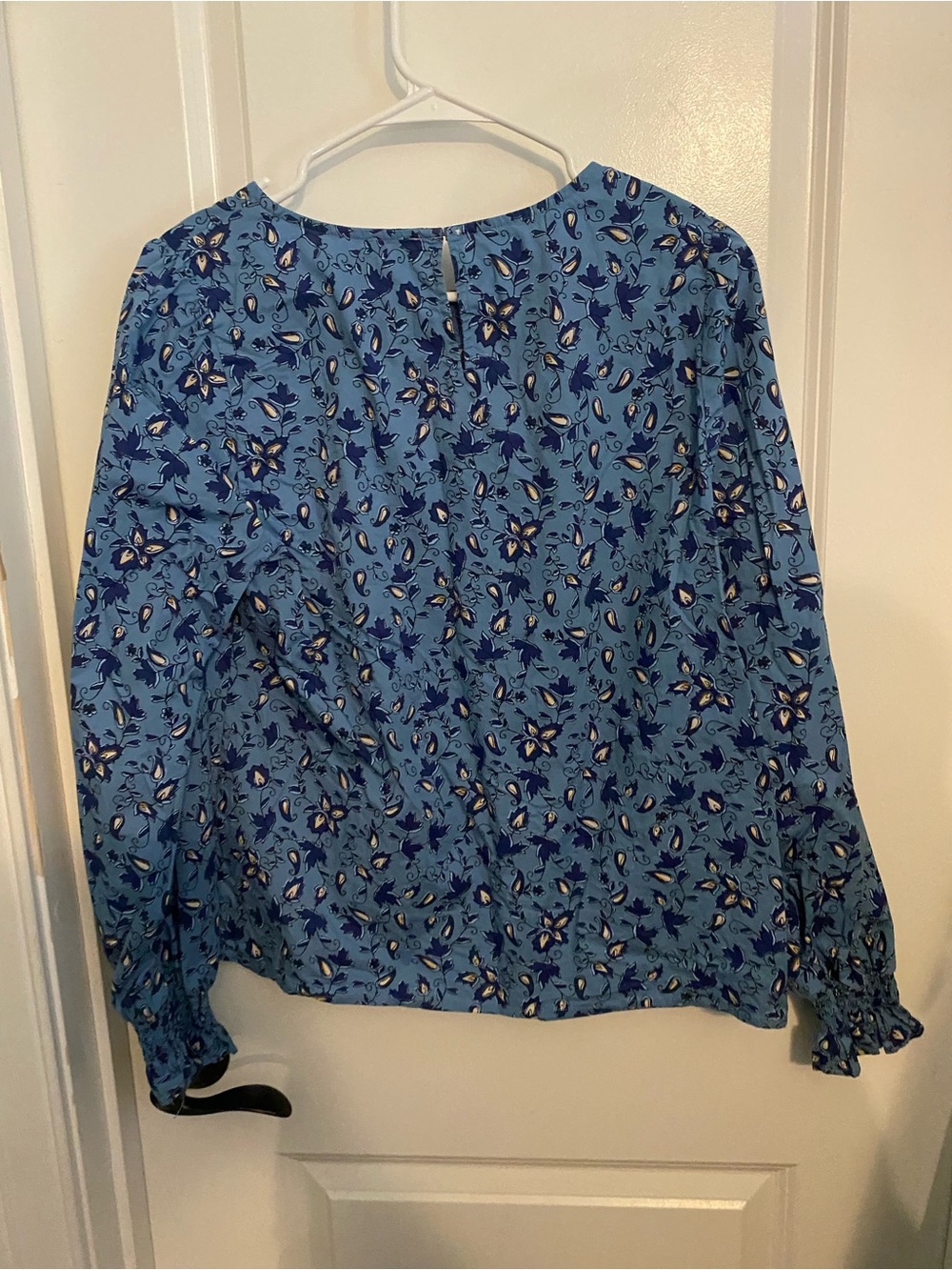 J. Crew Light Blue Floral Long-Sleeve Blouse - Picture 4 of 7